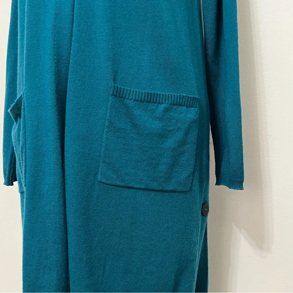 J.Jill Teal Wool Blend Cardigan Sweater - Picture 4 of 9